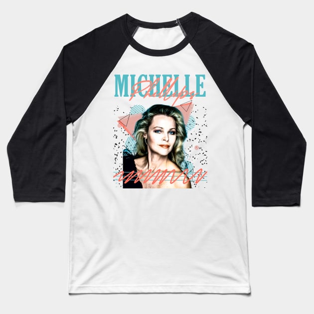 Michelle Phillips Fan Art Retro Design // Vintage Baseball T-Shirt by Nandin Putri